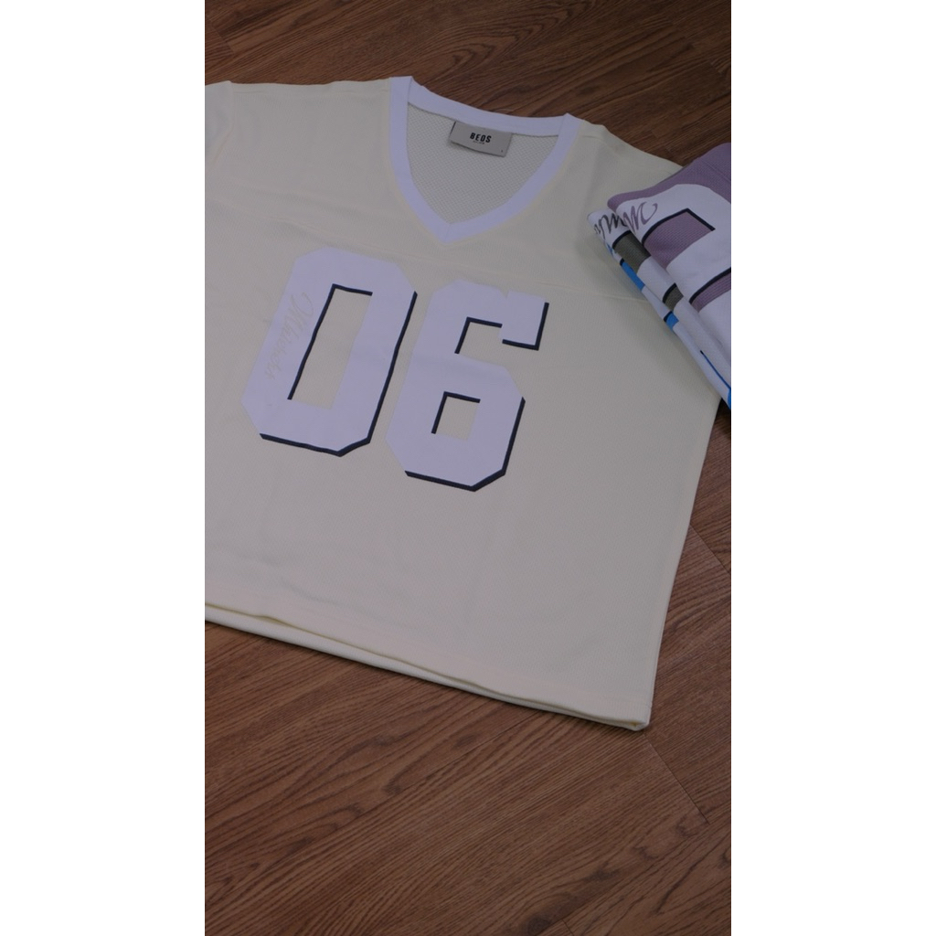 Beos, Áo thể thao mè cổ V in số cho bigsize nữ từ 60-100kg