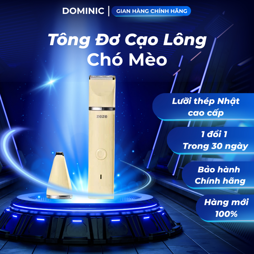 [XẢ HÀNG] Tông đơ cắt lông chó mèo ZEZE cao cấp chính hãng chuyên dụng 2 in 1, tỉa lông toàn thân - 