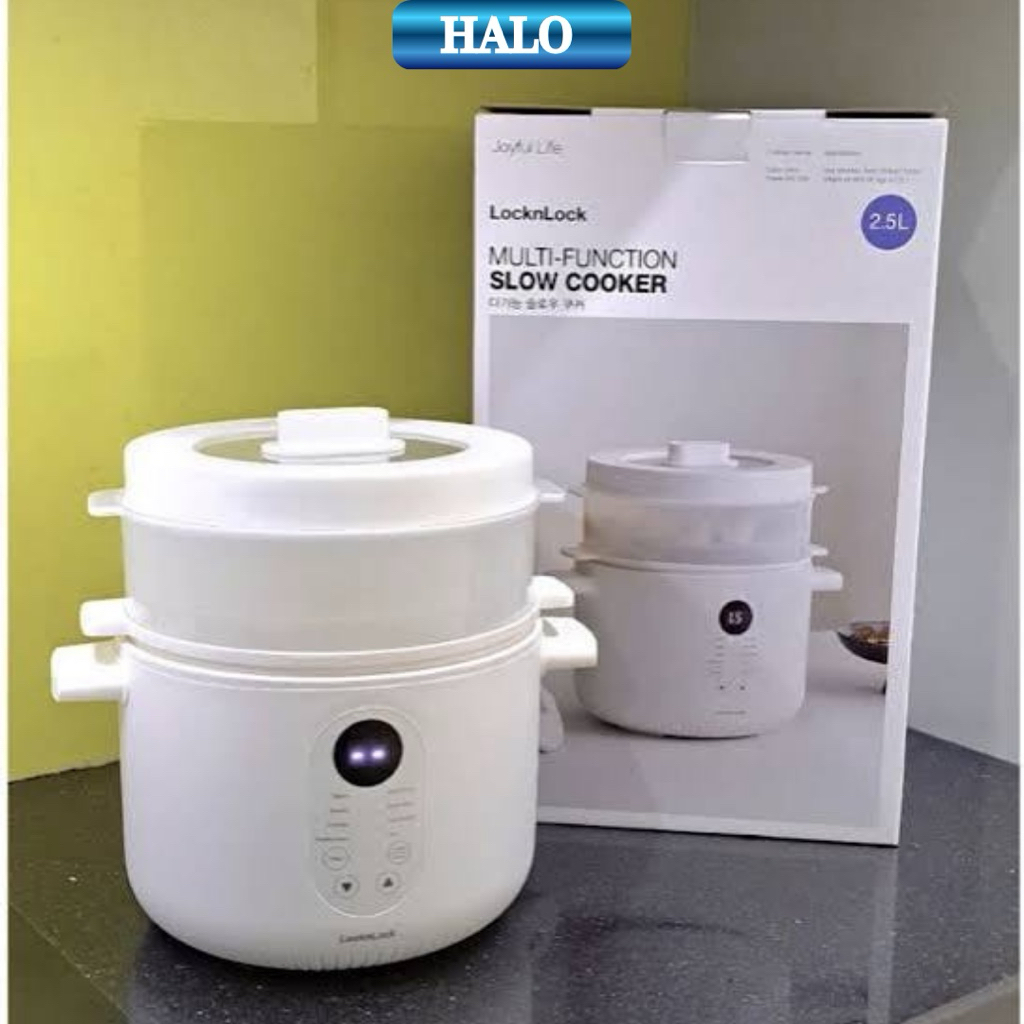 Nồi nấu chậm đa năng Locknlock Bianco Multi-function Slow Cooker 2.5L - EJP164IVY - Halo