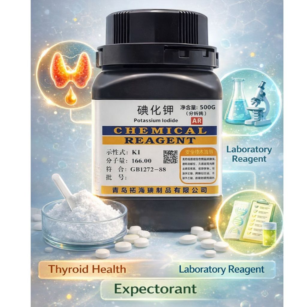 Potassium Iodide Độ tinh khiết 99%, 500g kali iot (KI) chuẩn Kali Iodide