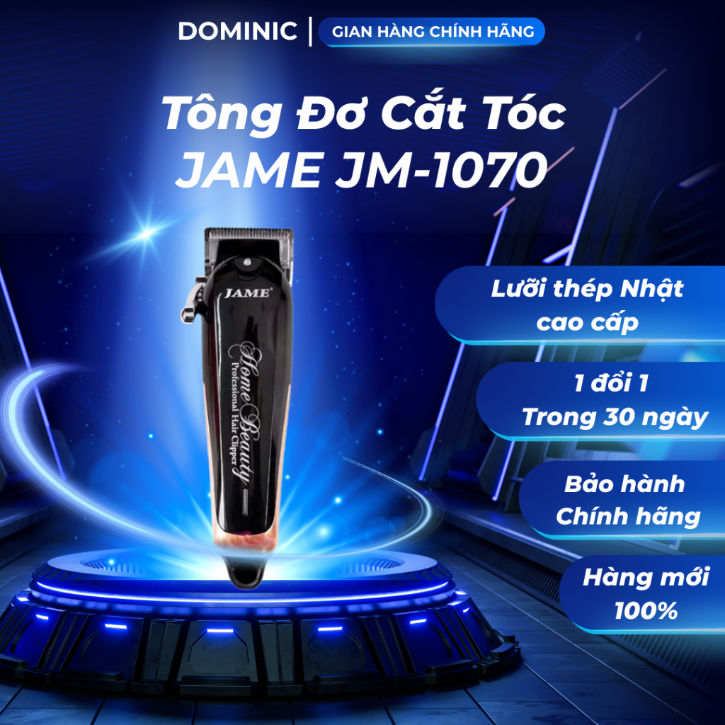 [XẢ HÀNG] Tông đơ, tăng đơ cắt tóc JAME JM-1070 chính hãng cho thợ cắt tóc chuyên nghiệp và gia đình
