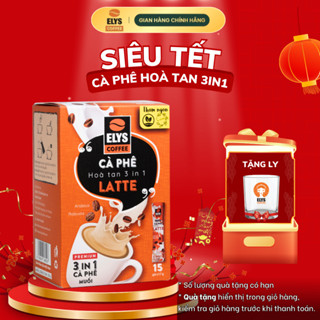 Cà Phê Muối Latte Hòa Tan Hộp15 gói 255g Cafe 3in1 Robusta và Arabica Thơm Béo, Quà Tết  Elys Coffee