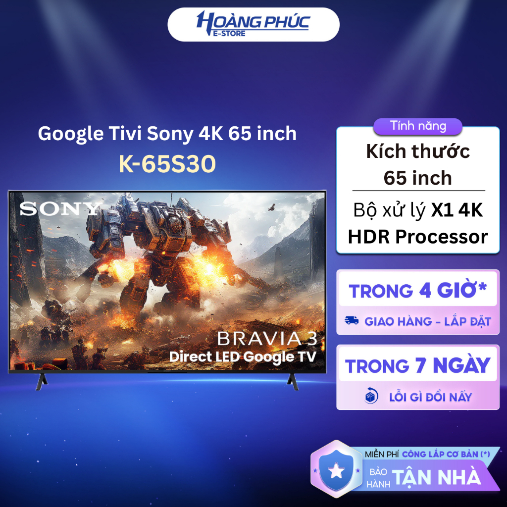 K-65S30 - Google Tivi Sony BRAVIA 3 LED 4K 65 inch K-65S30