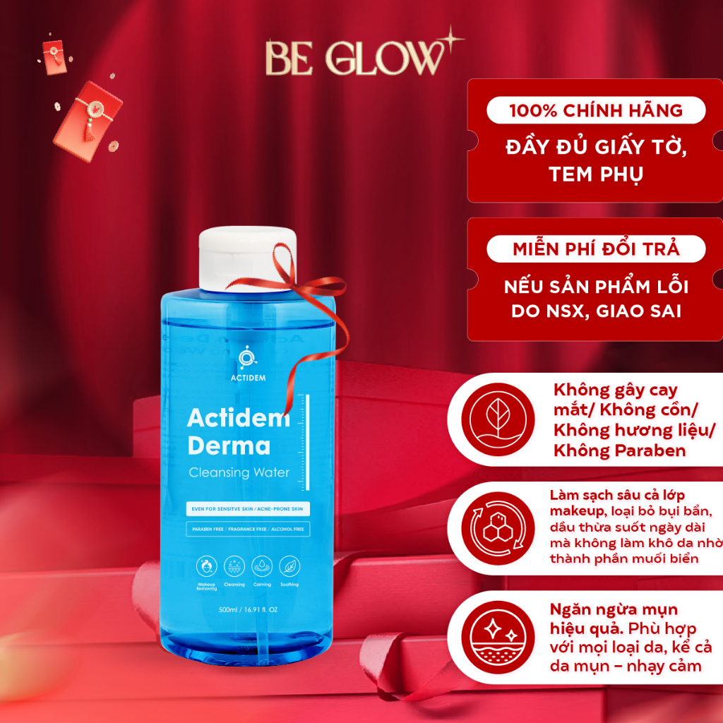 Nước Tẩy Trang Actidem Derma Cleansing Water 500ml - Be Glow Beauty