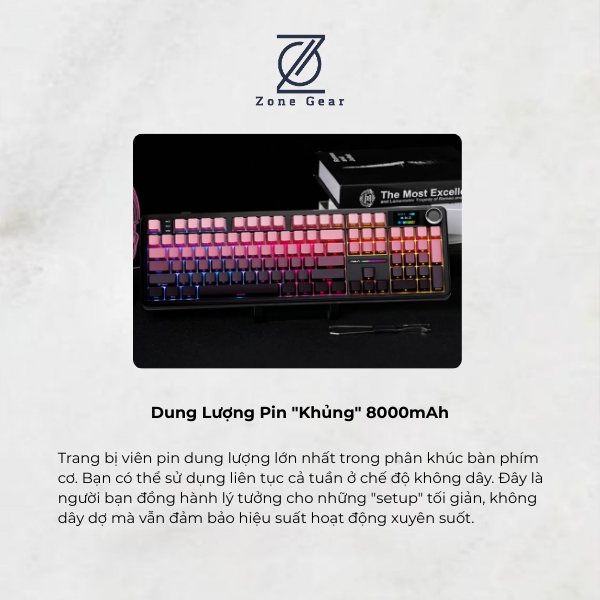 Bàn phím cơ Aula F108 Pro - Bàn phím không dây Fullsize, Led RGB, 3 mode kết nối, Màn hình TFT, Núm xoay chỉnh âm lượng | BigBuy360 - bigbuy360.vn