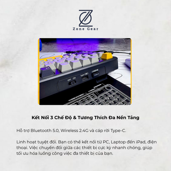 Bàn phím cơ Aula F108 Pro - Bàn phím không dây Fullsize, Led RGB, 3 mode kết nối, Màn hình TFT, Núm xoay chỉnh âm lượng | BigBuy360 - bigbuy360.vn