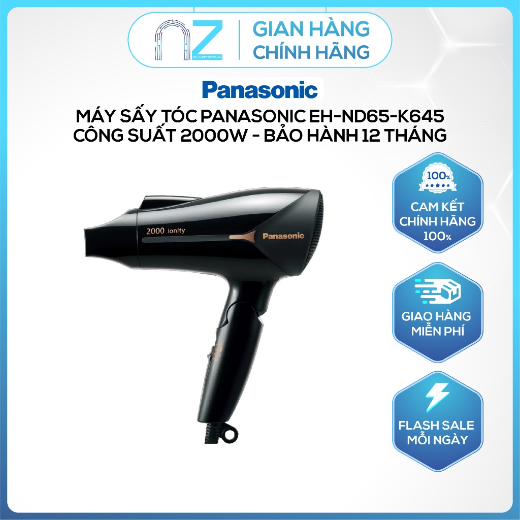 [ Chính Hãng ] Máy sấy tóc Panasonic EH-ND65-K645 - Công suất 2000W - Bảo hành 12 tháng