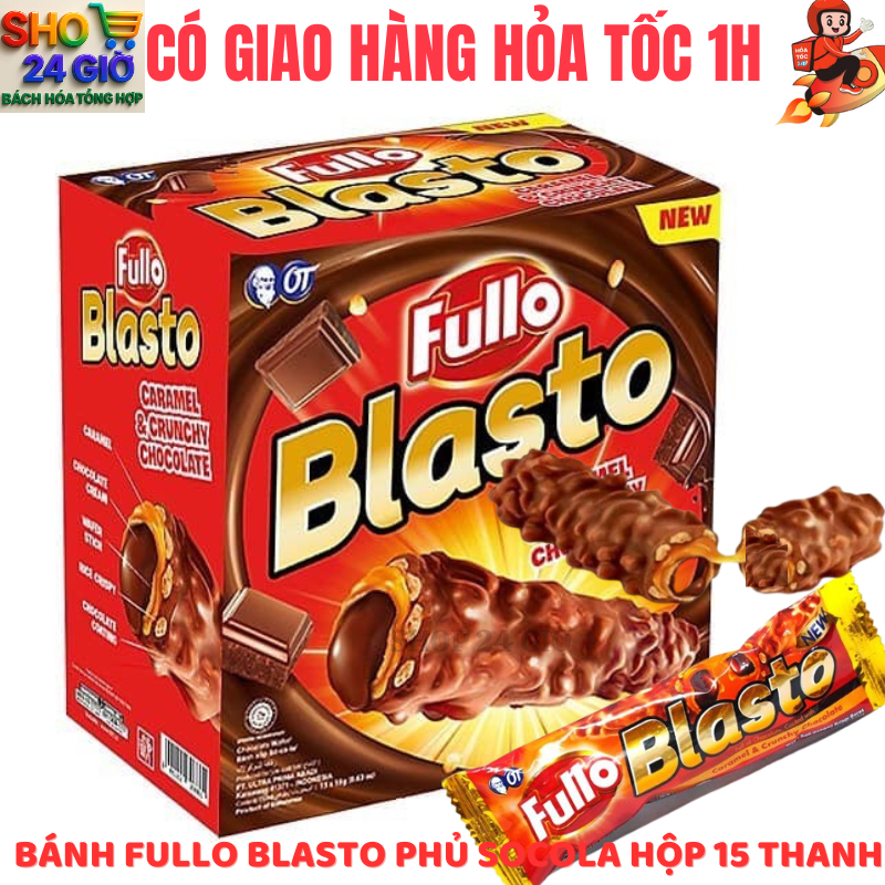 Bánh Fullo Blasto Phủ Socola - Hộp 15 Cây