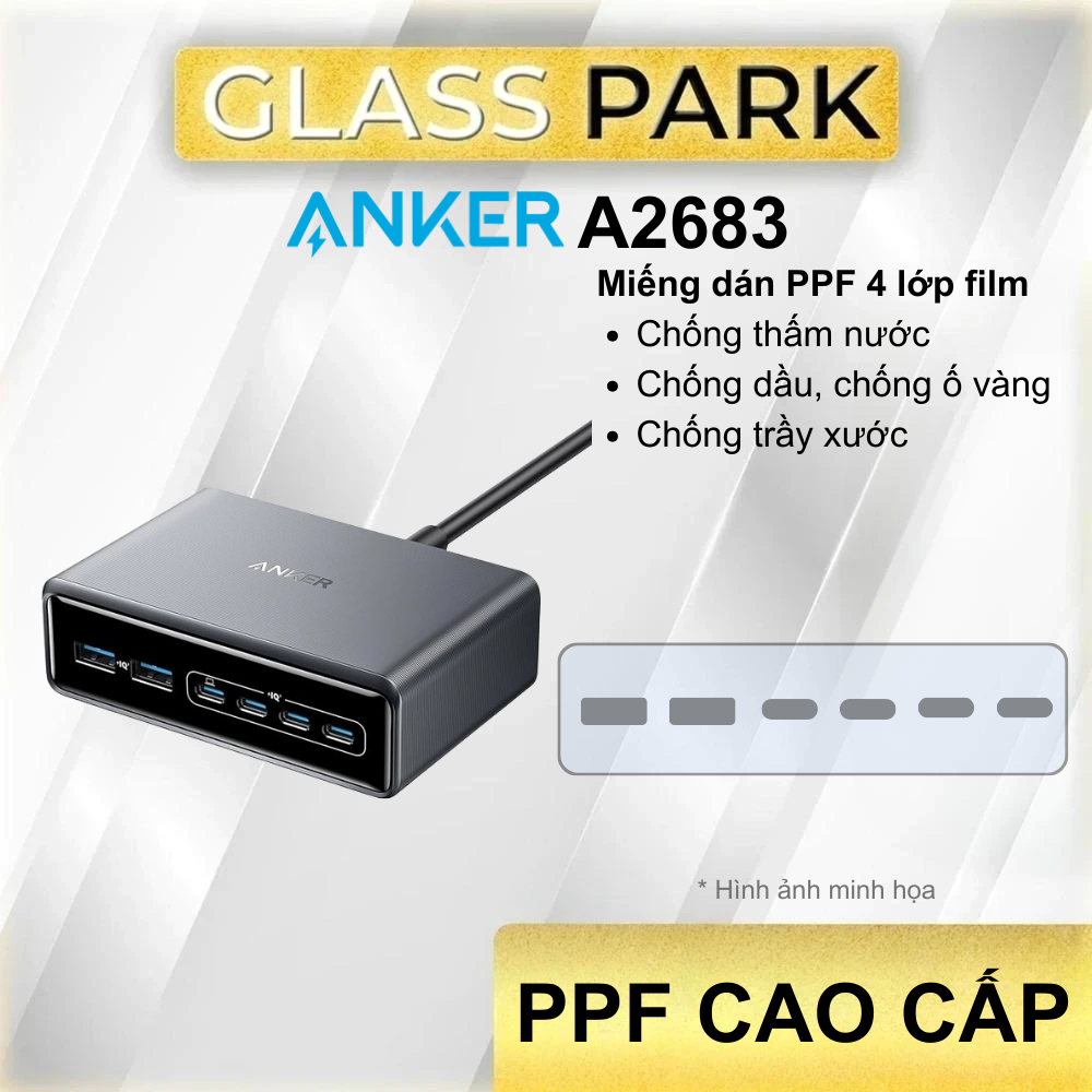 Miếng dán PPF cao cấp bảo vệ Anker A2683 chống trầy xước hiệu quả, 4 lớp film bền bỉ