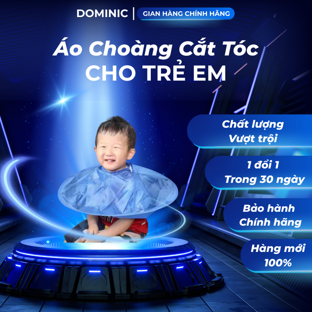 Áo choàng cắt tóc cho bé, khăn choàng hớt tóc, cắt tóc cho bé vải cao cấp - JMI SHOP