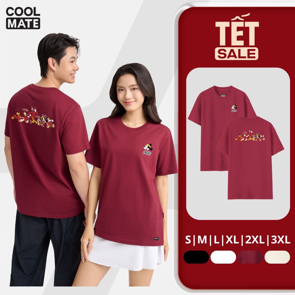 Áo Thun Đôi Nam Nữ Mickey Du xuân- Coolmate Outlet