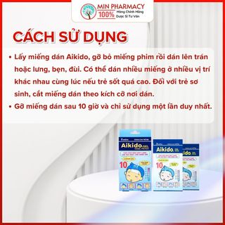 MIẾNG DÁN HẠ SỐT NHANH AIKIDO GEL COOL PATCH (Hộp 6 miếng)