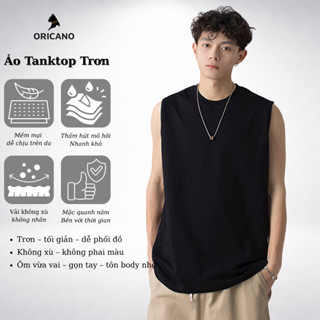 Áo ba lỗ thể thao nam ORICANO Basics form rộng vải compact phiên bản Premium chống nhăn,khử mùi tốt  TT01