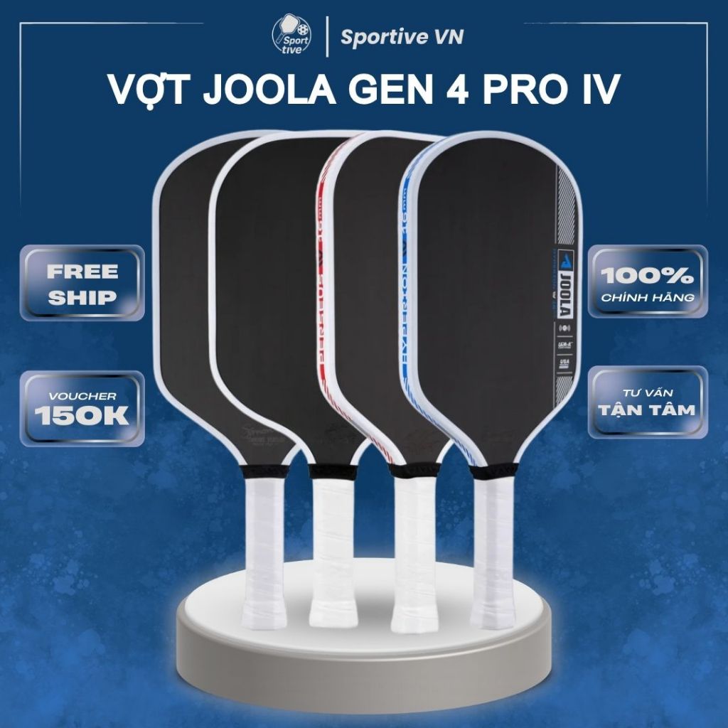 [CHÍNH HÃNG] Vợt Pickleball JOOLA Gen 4 Pro IV Carbon Cao Cấp | 14mm / 16mm | Chuẩn Thi Đấu | Kiểm S