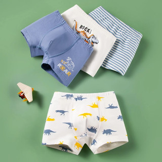 [Peinn] Combo 4 quần sịp đùi quần lót cho bé trai Khủng long bóng rổ cotton thoáng mát ngộ nghĩnh