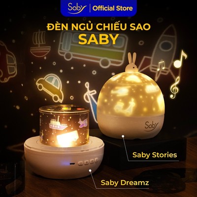 Đèn ngủ chiếu sao Saby hình phương tiện giao thông, pin sạc loa bluetooth, xoay 360 độ, BH 12 tháng