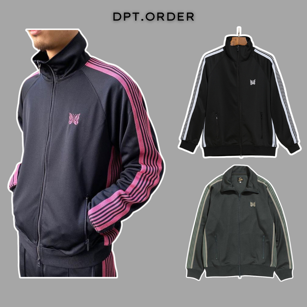 (Best quality) Áo Khoác Nỉ Needles logo tracksuit jacket Hàng Cao Cấp