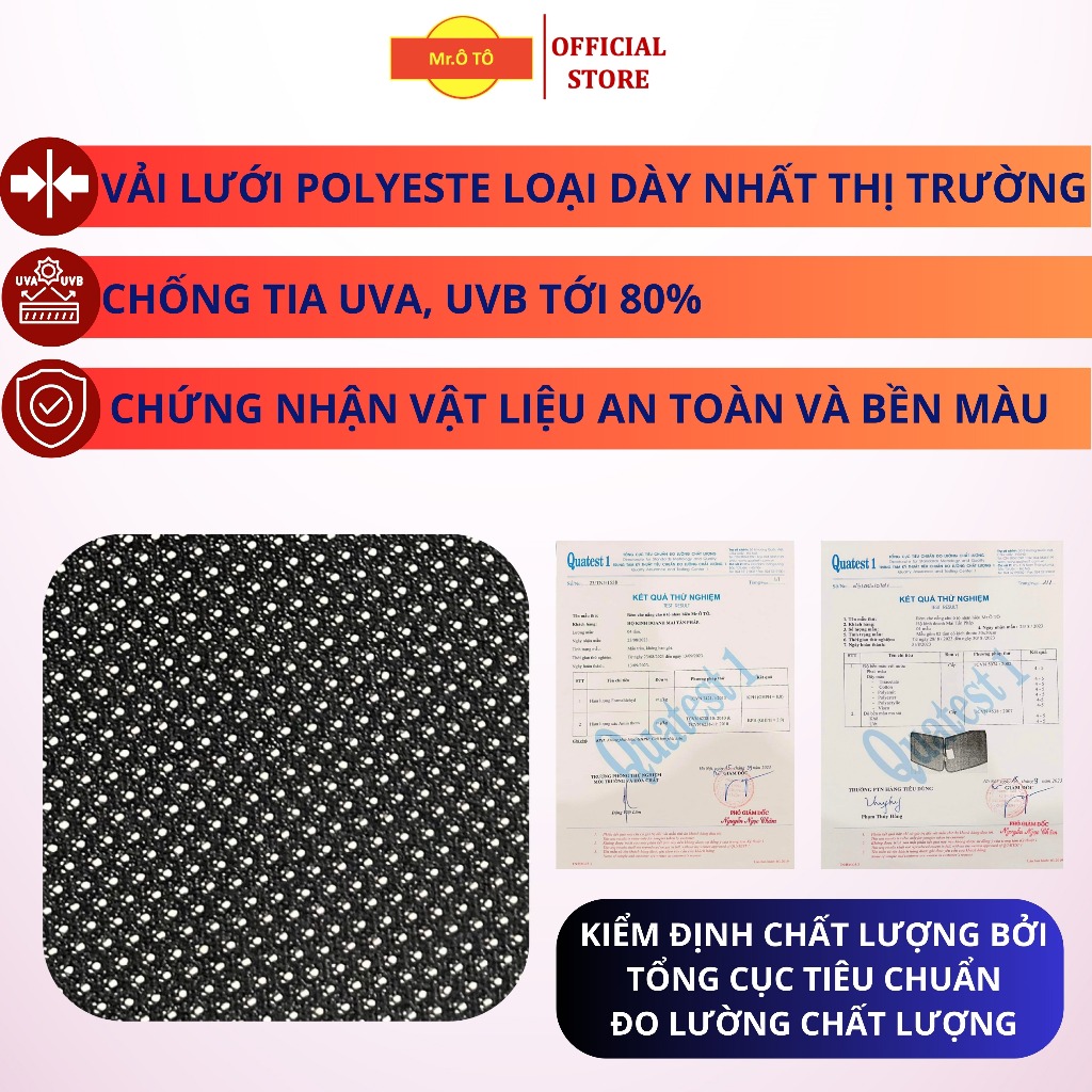 [HOẢ TỐC HCM] Rèm che nắng kính lái ô tô bên ghế phụ, loại 1 Mr.OTO - dạng lưới thoáng, chống tia UV | BigBuy360 - bigbuy360.vn
