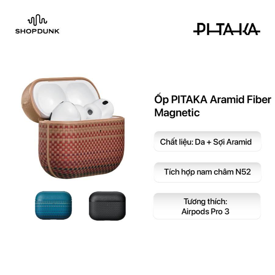 Ốp PITAKA Aramid Fiber Magnetic dành cho Airpods Pro 3