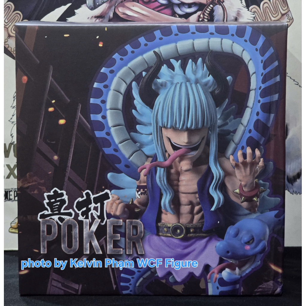 Mô hình Resin WCF chính hãng Yz studio One Piece Wano Country Poker Snake nhóm Numbers Team Kaido