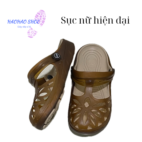 Dép sục lỗ cho nữ, kiểu dáng đơn giản, hiện đại, dễ đi thoáng chân, đi nước HAOHAO SHOE