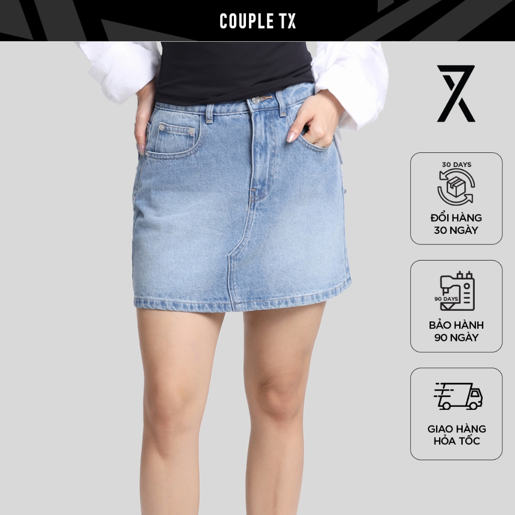 Chân Váy Jean Mini Chữ A Couple TX WSK 2034