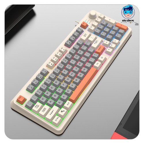 Bàn Phím Giả Cơ Gaming Xunfox K82 Led Rainbow - Keycap BPT - Phím Cực Êm Không Có Tiếng