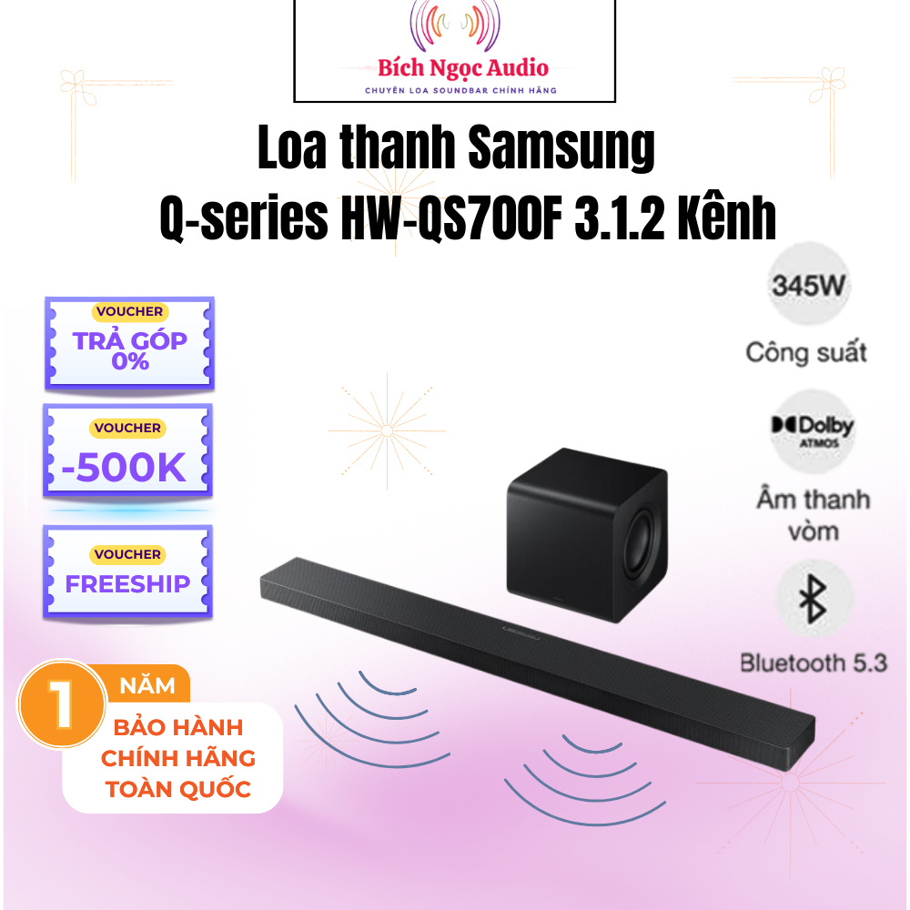 Loa Thanh Q-series HW-QS700F 3.1.2 Kênh Tích Hợp Loa Trầm (2025)