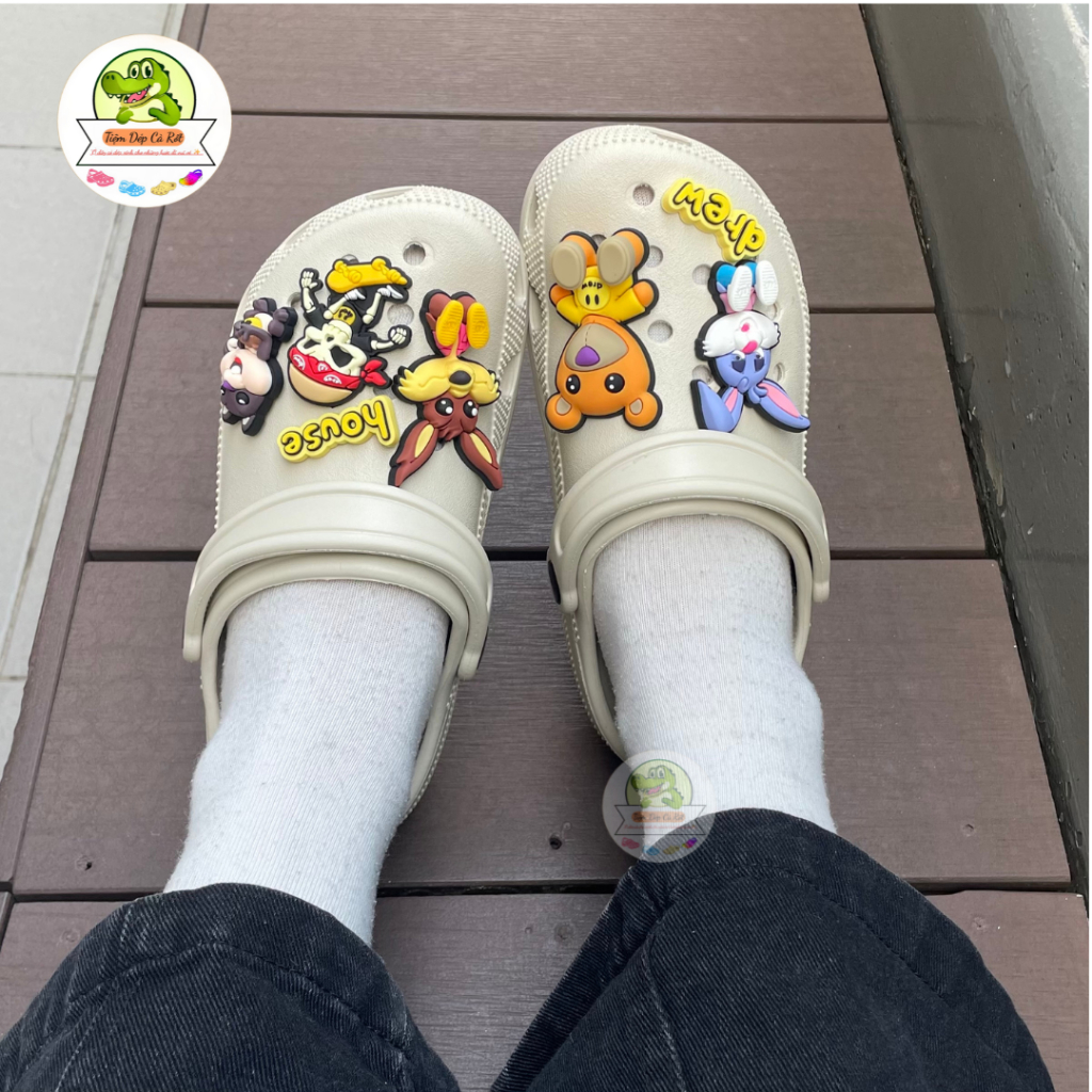 (Có Video) Dép sục Cross Classic Clog - Tặng kèm bộ hình Drew House 3D như ảnh