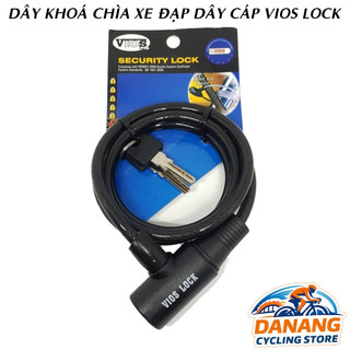 Dây Khóa Xe Đạp VIOS LOCK Khóa Chìa – Dây Cáp Thép Bọc Nhựa Chống Trộm