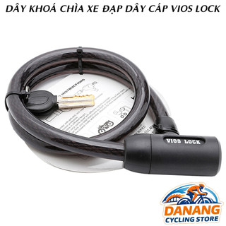 Dây Khóa Xe Đạp VIOS LOCK Khóa Chìa – Dây Cáp Thép Bọc Nhựa Chống Trộm