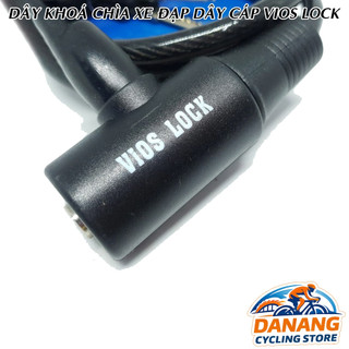 Dây Khóa Xe Đạp VIOS LOCK Khóa Chìa – Dây Cáp Thép Bọc Nhựa Chống Trộm