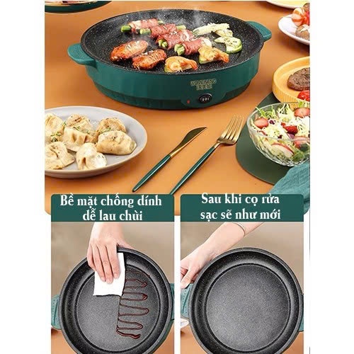 Chảo điện chống dính mini 7HAH đường kính 26cm chất lượng cao kiểu hàn quốc, dễ dàng vệ sinh