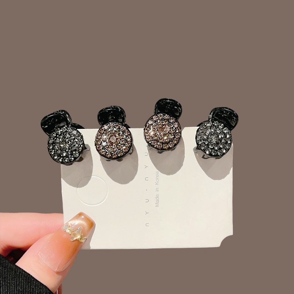 Kẹp Tóc Hạt Đen, Y2K, Phụ Kiện Tóc Nữ Cá Tính, Cặp Tóc Kẹp Nơ Thời Trang - T40