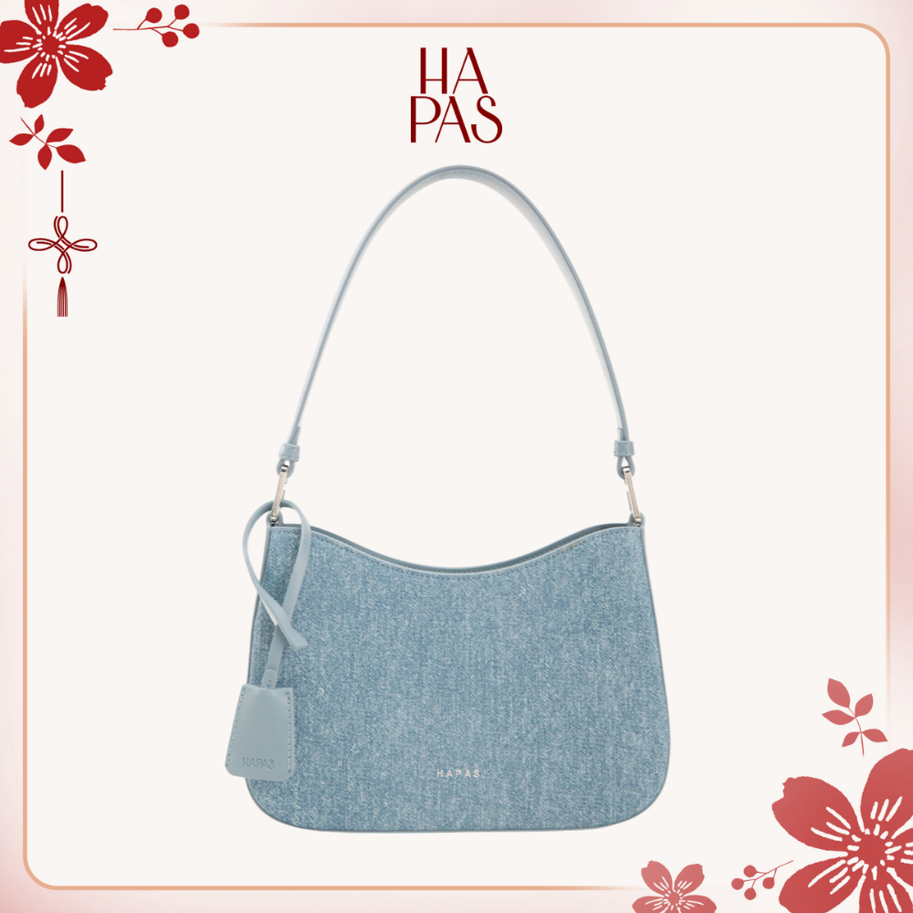 Túi Xách Nữ Đeo Vai Aura Denim In You Hobo Quai Ngắn Sz 24 HAPAS - TDV23059
