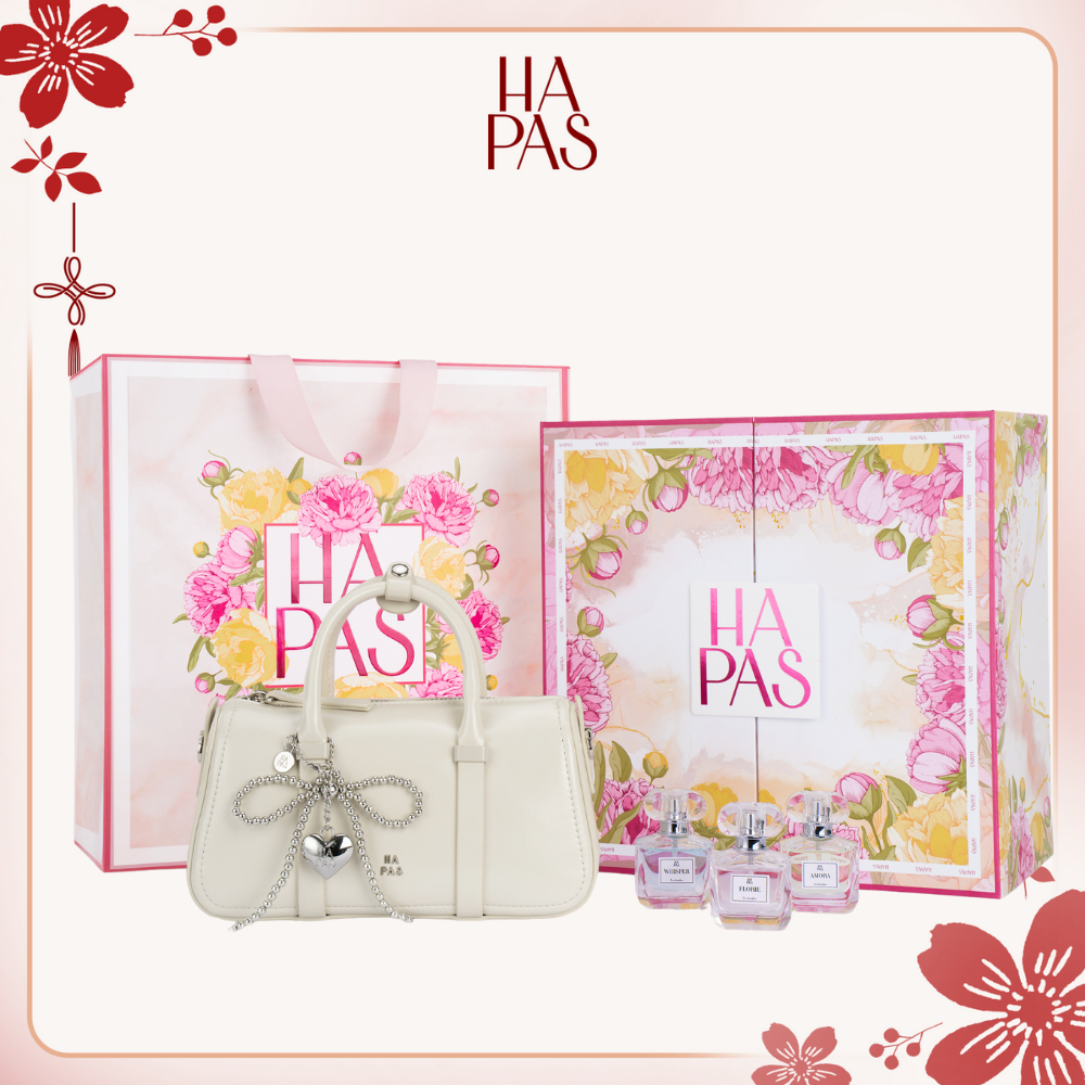 Bộ Quà Tặng Túi Xách "Yêu Yêu" HAPAS - Món Quà Ý Nghĩa Tặng Mẹ, Tặng Người Thương
