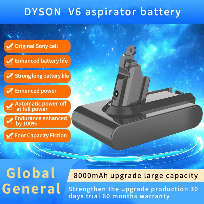 (Còn hàng) Giao hàng trong vòng 12 giờ. Tương thích với pin Dyson V6. Pin Dyson V6 SV03, SV04, SV05,