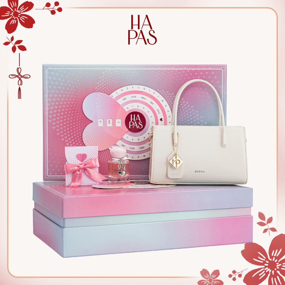 Bộ Quà Tặng Túi Xách "Ngọt Ngào" HAPAS 2026 - Món Quà Valentine 14/2 Ý Nghĩa Tặng Người Thương