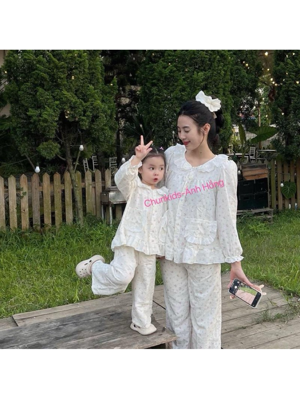 Bộ pyjama mẹ và bé chất thô mềm ( Ah198)