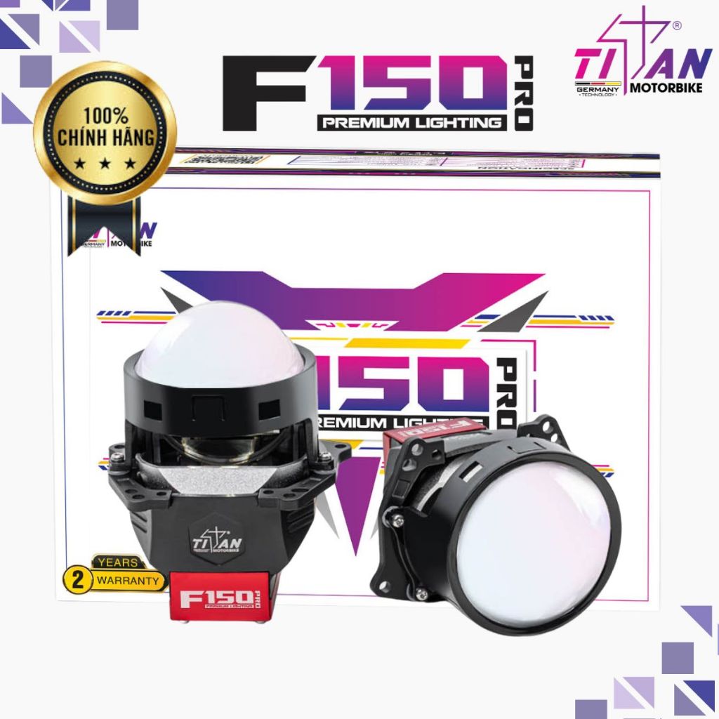 Đèn Bi Led TITAN MOTO F150 PRO 75W Công Suất Chip Osram Pha Ngon Thoát Sáng Tốt, Bảo Hành 2 Năm