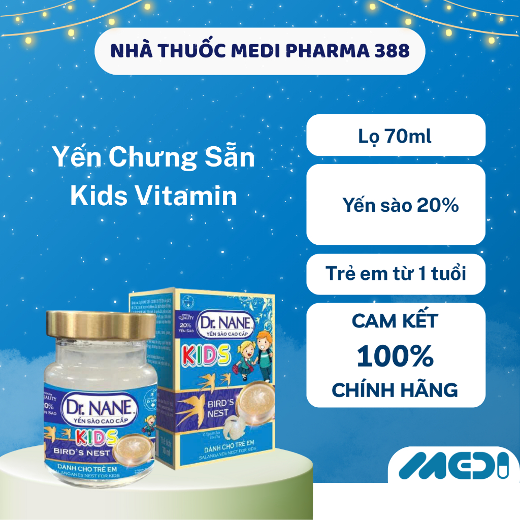 Yến Sào Dr. NANE KIDS VITAMIN 20% Lọ 70ml