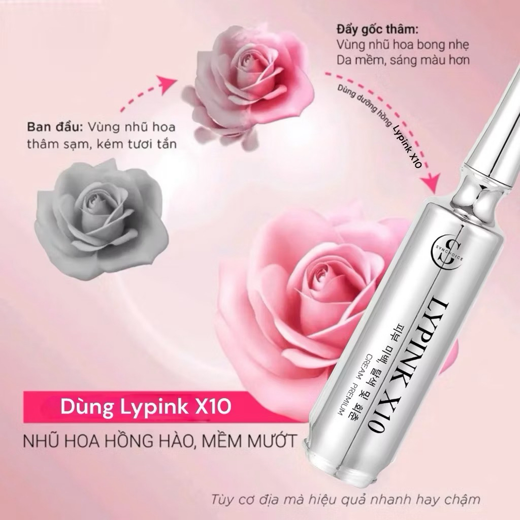 Lypink X10 Kem Làm Sáng Hồng Nhũ Hoa Nippink Cream hiệu quả sau 7 ngày