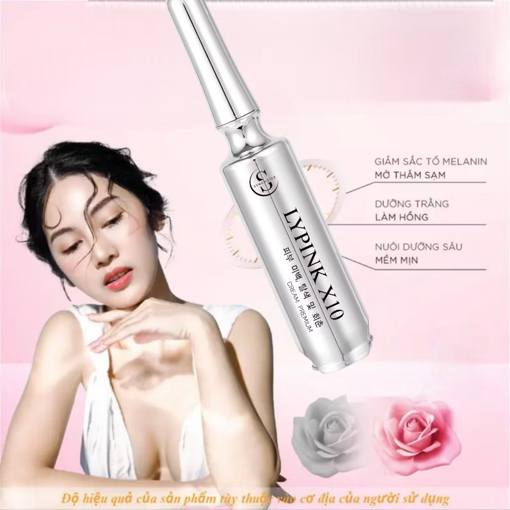 Hồng nhũ hoa Lypink x10 giảm thâm, giúp trắng mịn hồng ti tại nhà hiệu quả