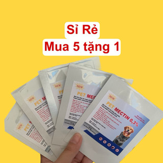 Combo 6 gói Petmectin trộn cơm diệt ve, rận chó mèo