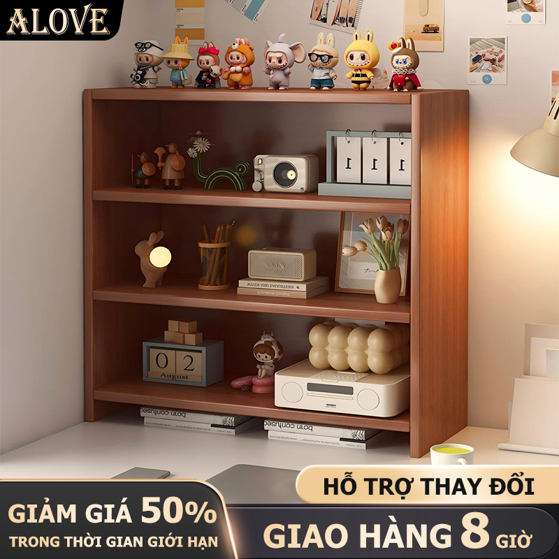 ALOVE Kệ để đồ để bàn có thể điều chỉnh nhiều tầng thiết kế tối giản ván dày chắc chắn