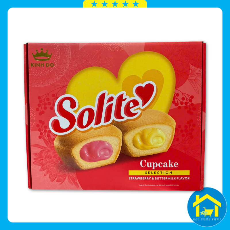 Bánh tết - Bánh Solite bông lan cuộn kem hộp 324g