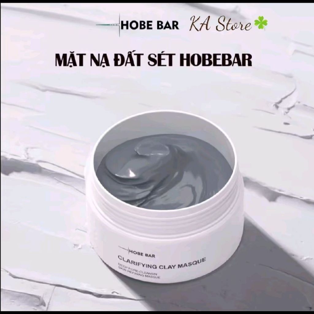 [MUA 1 TĂNG 1] Mặt Nạ Đất Sét Trắng Sodium Hyaluronate Làm Sạch Da HOBEBAR (55g)  Dưỡng