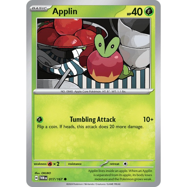 [Thẻ bài Pokemon EN] Applin 017/167 Twilight Masquerade (TWM)