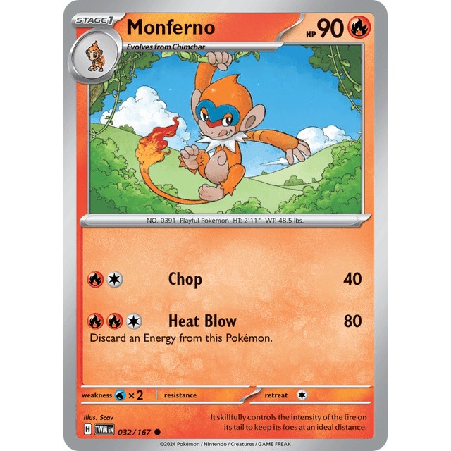 [Thẻ bài Pokemon EN] Monferno 032/167 Twilight Masquerade (TWM)