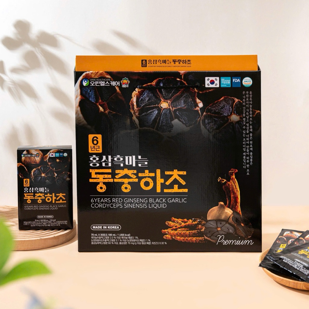 nước hồng sâm tỏi đen đông trùng hạ thảo cao cấp Hàn Quốc